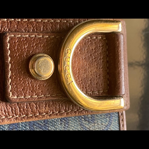 Gucci jean GG logo wallet/clutch added non Gucci chain . Long wallet - Picture 3 of 15